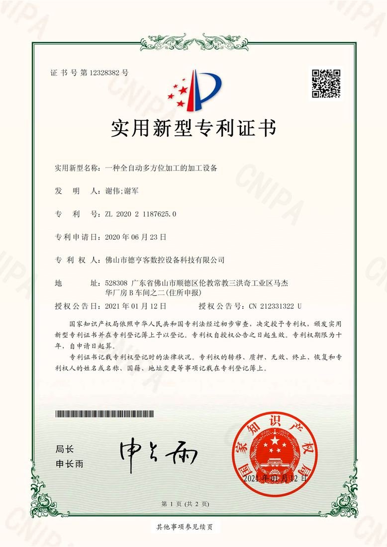 Patent Certificate 04
