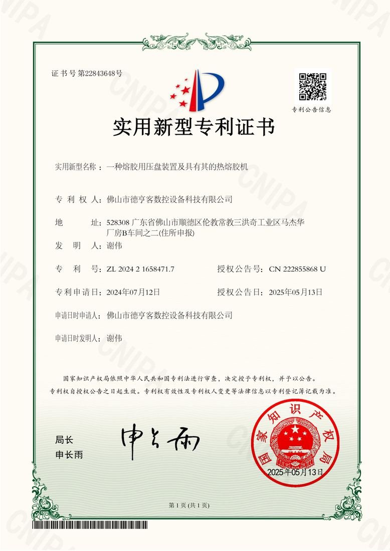 Patent Certificate 17